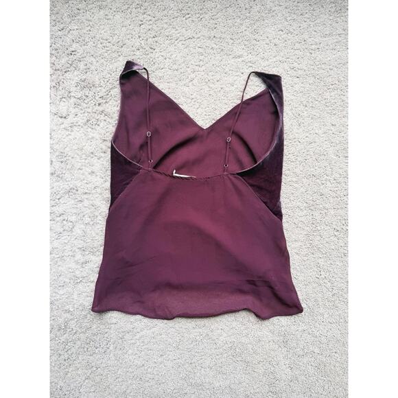 J Brand Lucy Velvet Burgundy Cami Tank Top Venetian XS Romantic Vamp Goth Witchy - Picture 3 of 5